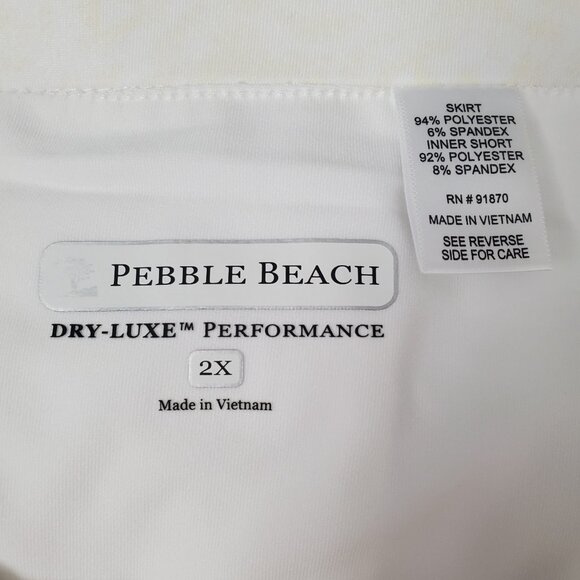 Pebble Beach Dry Luxe Golf  Tennis Skirt 2X White Blue Ombre Sun Protection - Picture 5 of 9